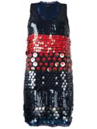 Twin-set Sequin Embellished Dress, Women's, Size: 44, Blue, Polyester