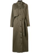 Josh Goot Utility Coat, Women's, Size: Small, Green, Cotton/spandex/elastane