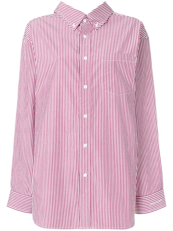 Balenciaga Bal Swing Collar Shirt - Red