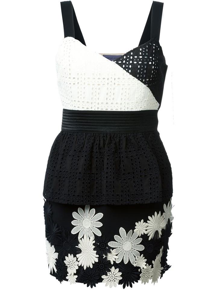 Emanuel Ungaro Broderie Anglaise Fitted Dress