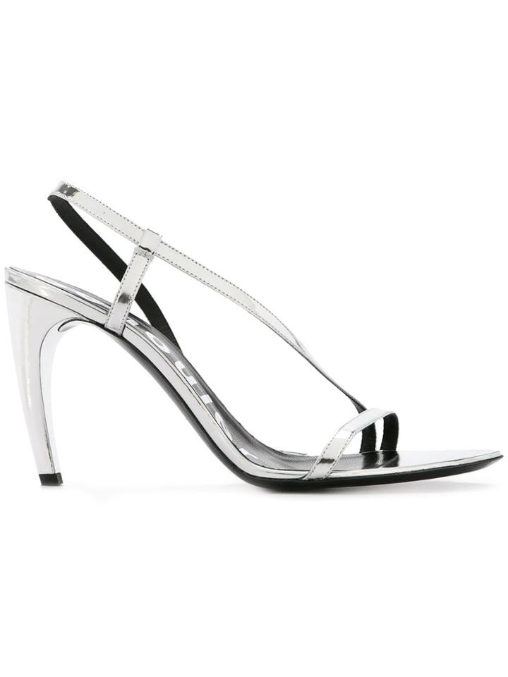 Proenza Schouler Asymmetrical Heeled Sandal - Metallic
