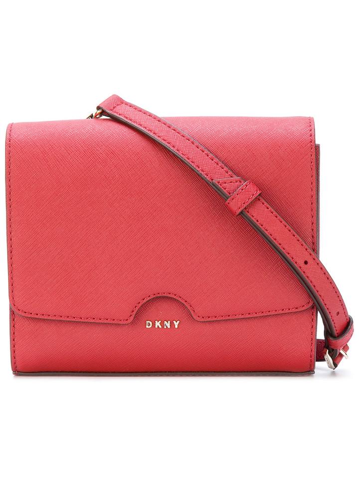Dkny - Foldover Crossbody Bag - Women - Leather - One Size, Yellow/orange, Leather