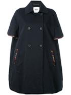 Bazar Deluxe - Button Up Oversized Jacket - Women - Cotton/elastodiene - 40, Blue, Cotton/elastodiene