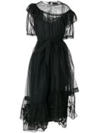 Simone Rocha Asymmetric Tulle Dress - Black