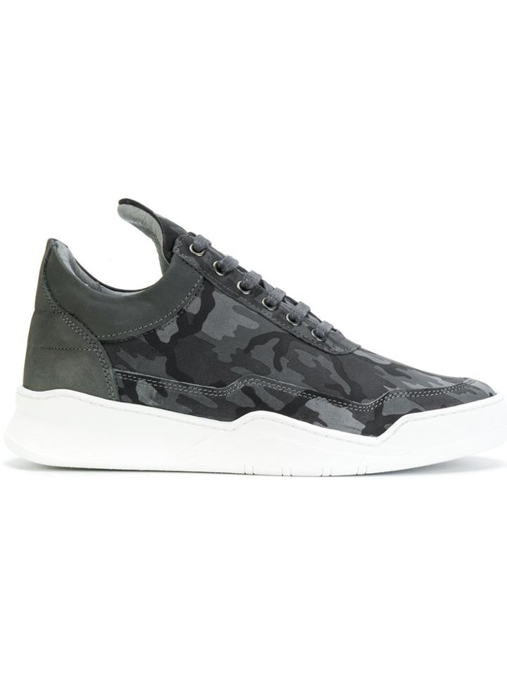 Filling Pieces Camouflage Lace-up Sneakers - Black
