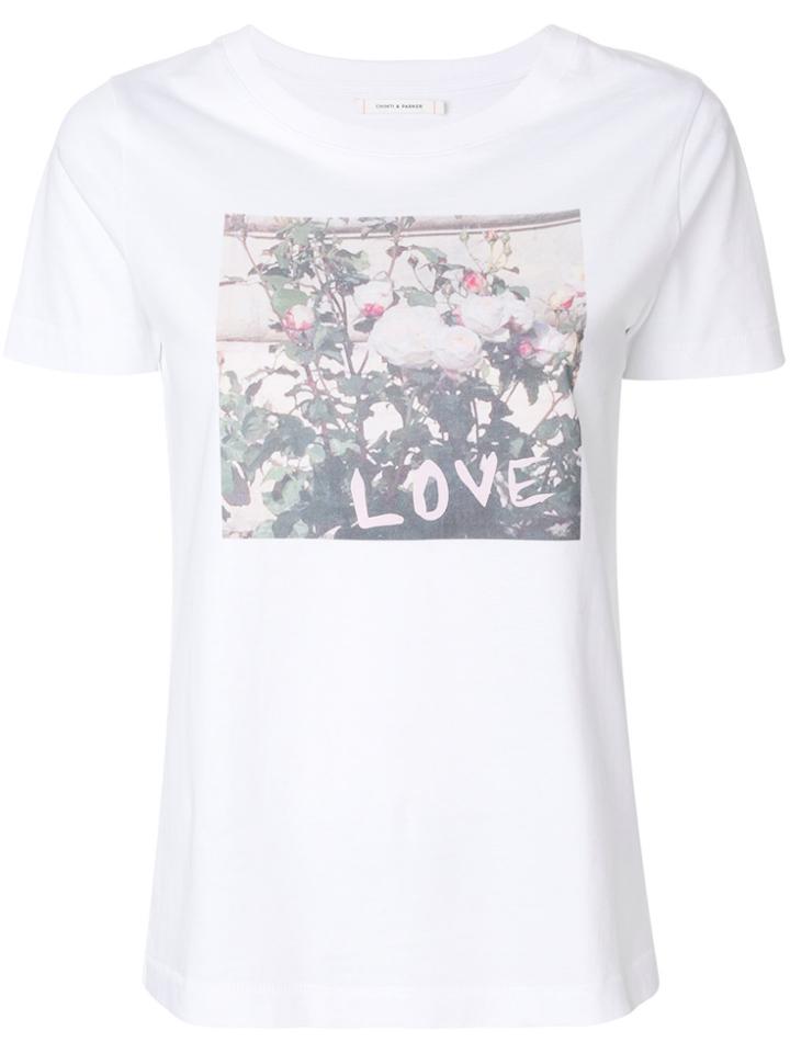 Chinti & Parker Roses Print T-shirt - White
