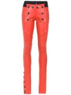 Andrea Bogosian Leather Skinny Trousers - Yellow & Orange