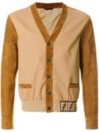 Fendi Mixed Fabric Jacket - Brown