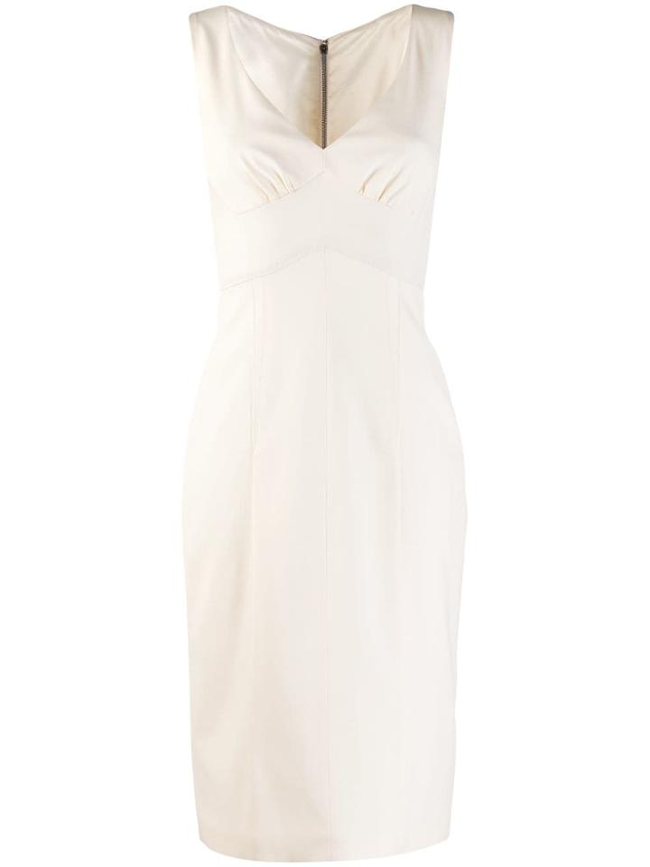 Dolce & Gabbana Vintage Gathered Details Slim Dress - Neutrals