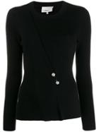 3.1 Phillip Lim Sweater With Pearl Embellished Bar Pin - Black
