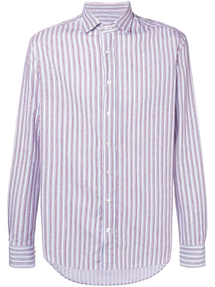 Etro Stitched Stripe Print Shirt - White