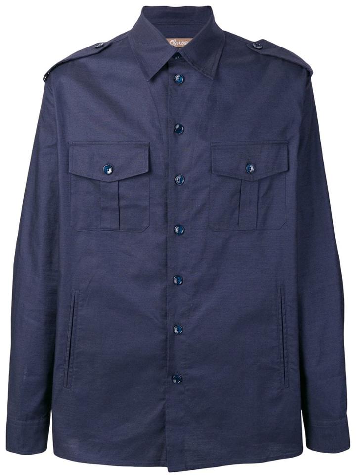 Obvious Basic Chest Pocket Shirt - Blue