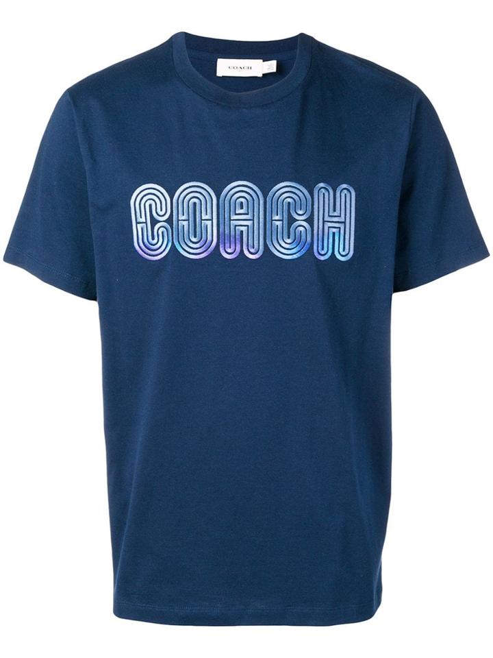 Coach Embroidered Logo T-shirt - Blue
