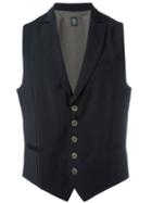 Eleventy Classic Waistcoat, Men's, Size: Xl, Blue, Wool/spandex/elastane
