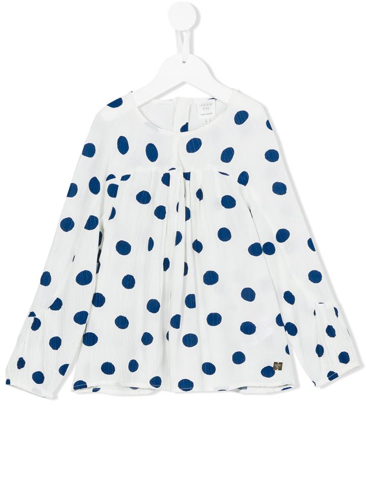 Carrèment Beau - Polka Dot Blouse - Kids - Viscose - 8 Yrs, White