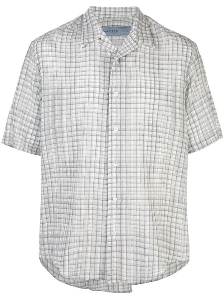 Jonathan Cohen Check Short-sleeve Shirt - Grey