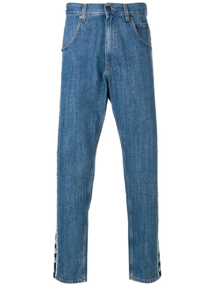 Paura Logo Stripe Jeans - Blue