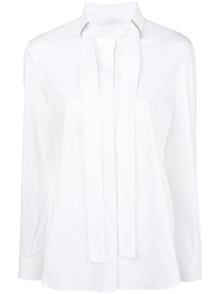 Fabiana Filippi Belted Collar Shirt - White