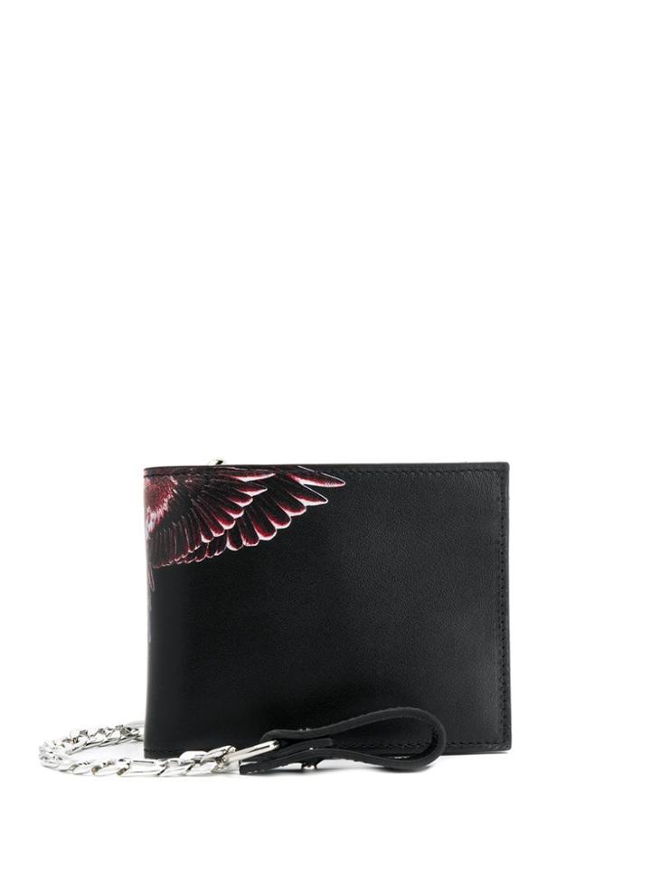 Marcelo Burlon County Of Milan Angel Print Billfold Wallet - Black