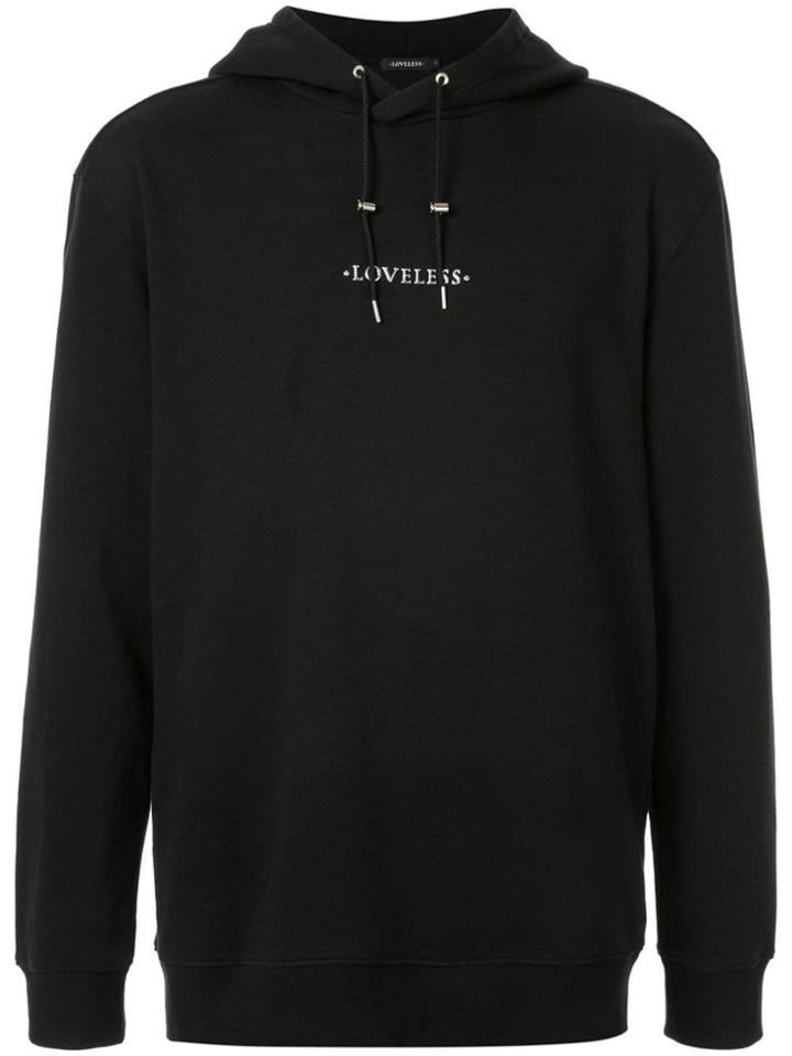 Loveless Logo Plaque Hoodie - Black