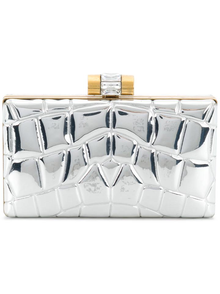 Yves Saint Laurent Vintage Mirror Clutch - Metallic