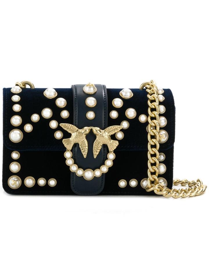 Pinko Pearl Love Shoulder Bag - Blue