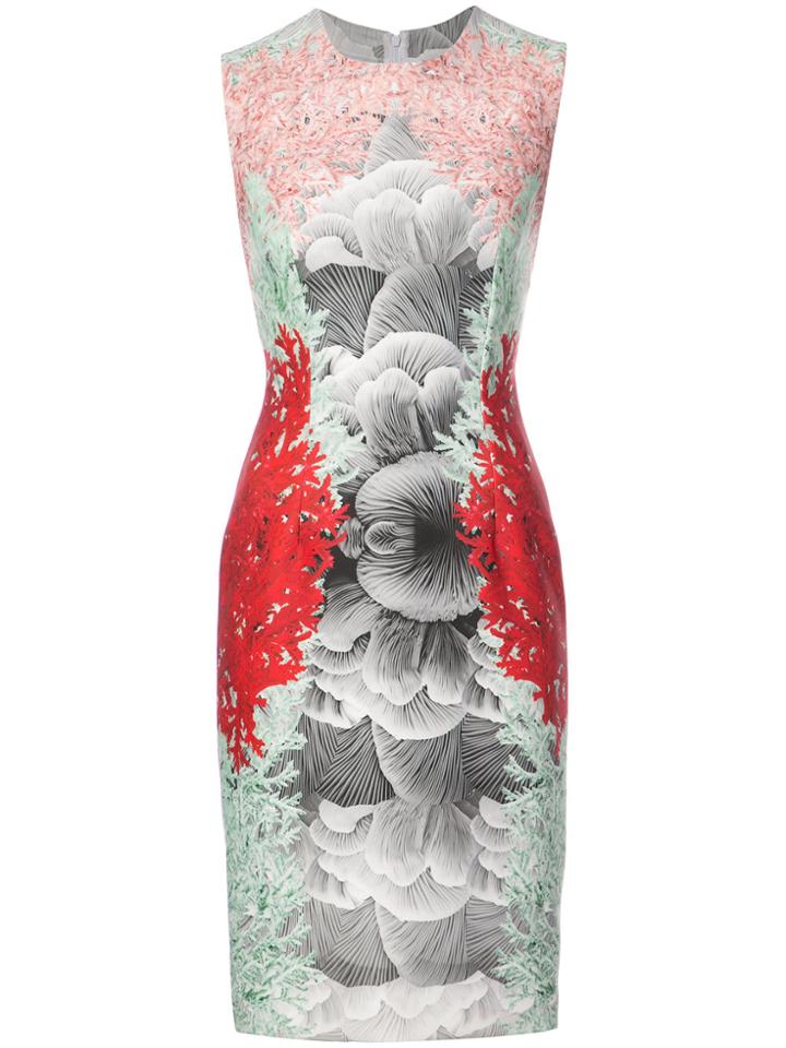 Yigal Azrouel Coral Printed Scuba Dress - Multicolour