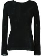 R13 Distressed Jumper, Women's, Size: Small, Black, Cashmere