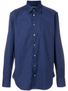 Emporio Armani Buttoned Long-sleeve Shirt - Blue