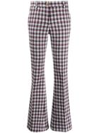 Hilfiger Collection Plaid Flared Trousers - Blue