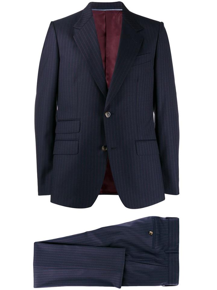 Gucci Pinstriped Two-piece Suit - Blue