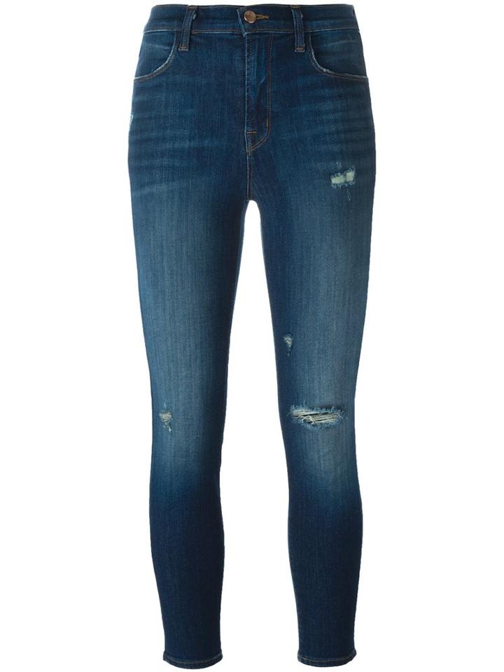 J Brand 'alana' High-rise Cropped Jeans, Women's, Size: 29, Blue, Cotton/polyester/spandex/elastane