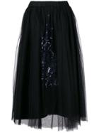 No21 Embellished Tulle Skirt - Black