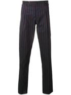 Pt01 Striped Slim-fit Trousers - Blue