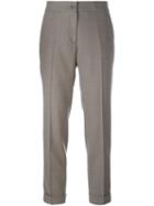 Etro Cropped Trousers, Women's, Size: 38, Grey, Spandex/elastane/wool