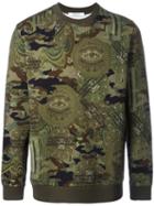 Givenchy Camouflage Print Sweatshirt, Men's, Size: Large, Green, Cotton
