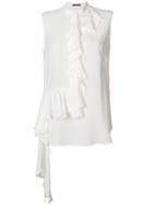 Alexander Mcqueen Frill Detail Blouse - White