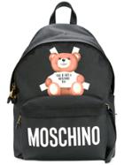 Moschino Teddy Bear Paper Cut Out Backpack - Black