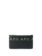 A.p.c. Logo Zip Wallet - Black