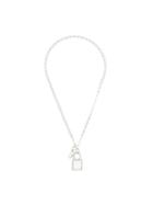 Hatton Labs Pearl And Cuff Necklace - Silver