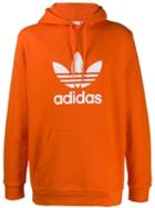 Adidas Logo Print Hoodie - Orange