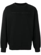 Juun.j Slogan Embroidered Sweatshirt - Black