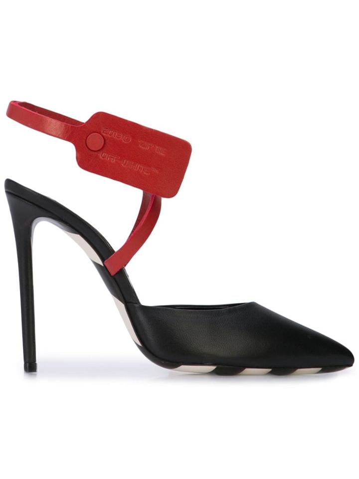 Off-white Zip Tie Pumps - Black