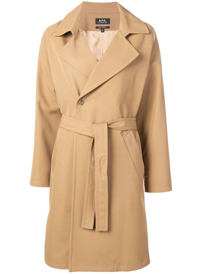 A.p.c. Belted Double-breasted Coat - Neutrals