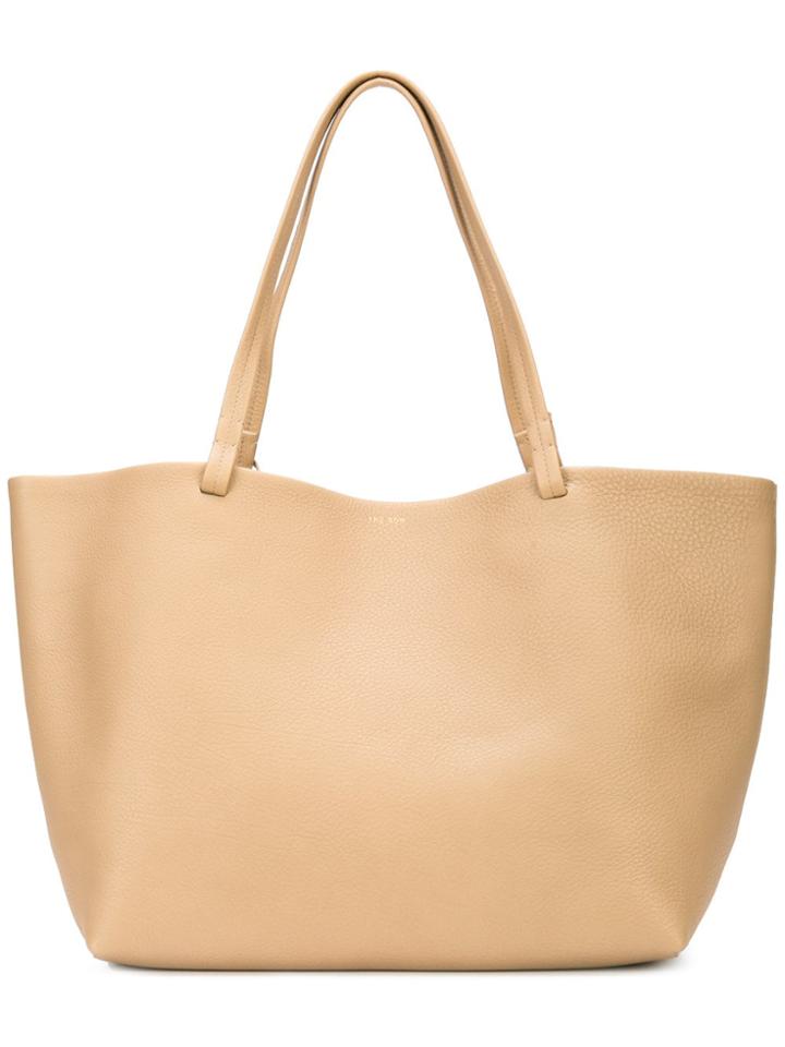 The Row Leather Tote Bag - Brown