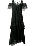 Twin-set Frilled Maxi Dress - Black