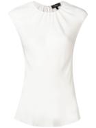 Theory Short-sleeve Fitted Blouse - White