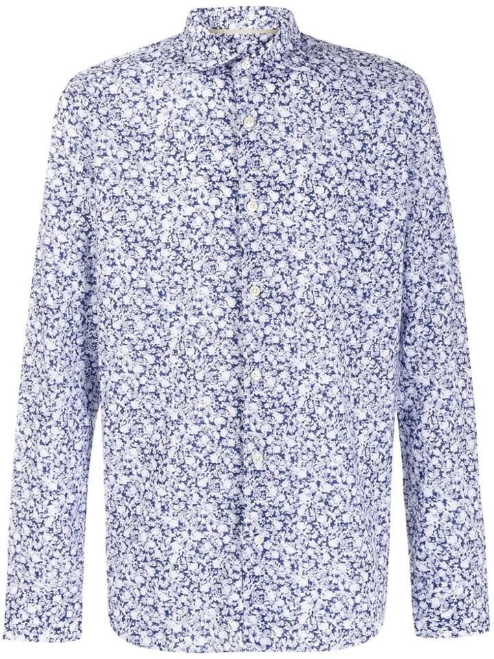 Al Duca D'aosta 1902 Floral Print Button-up Shirt - Blue