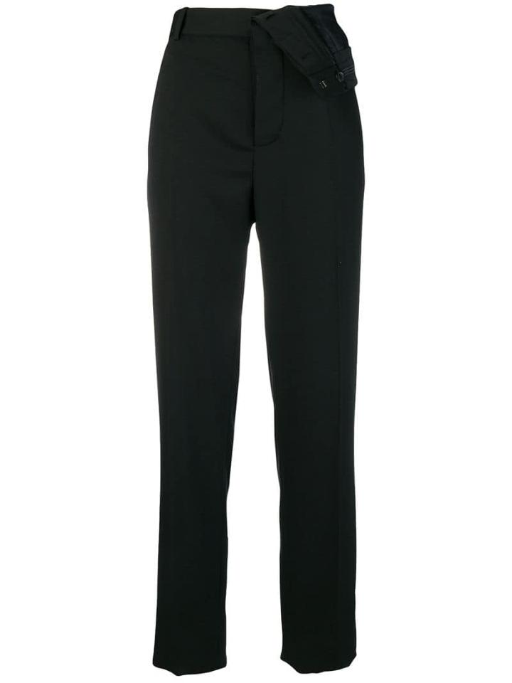 Y/project Turnover Waistband Tailored Trousers - Black