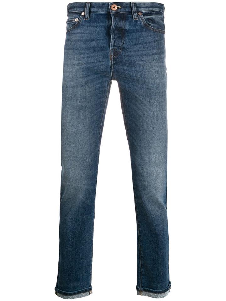 Pt05 Slim Faded Jeans - Blue